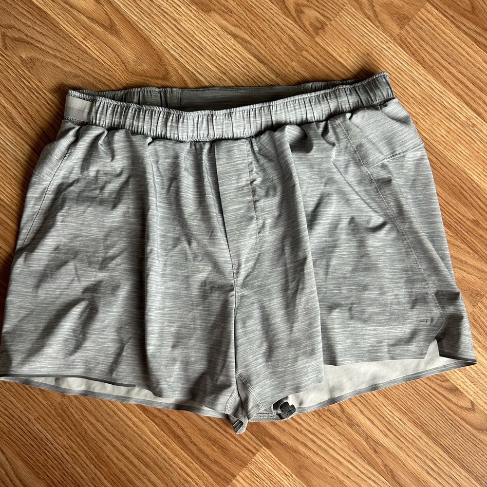 lululemon athletica Light Gray Men's Athletic Shorts with liner